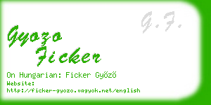 gyozo ficker business card