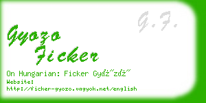 gyozo ficker business card